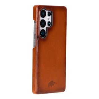 Barlow Leather Snap-On Case – Galaxy S25 Ultra, Burnished Tan
