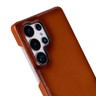Barlow Leather Snap-On Case – Galaxy S25 Ultra, Burnished Tan