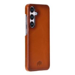 Barlow Leather Snap - On Case – Galaxy S25 Plus, Burnished Tan - BlackBrook Case