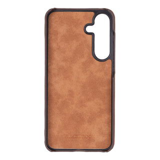 Barlow Leather Snap - On Case – Galaxy S25 Plus, Golden Brown - BlackBrook Case