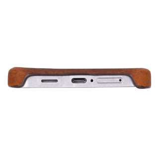 Barlow Leather Snap - On Case – Galaxy S25 Plus, Golden Brown - BlackBrook Case