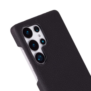 Barlow Leather Snap - On Case – Galaxy S25 Ultra, Pebble Black - BlackBrook Case