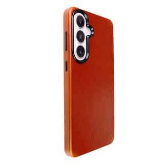Barlow Leather Snap - On Case – Galaxy S26 Plus, Burnished Tan - BlackBrook Case