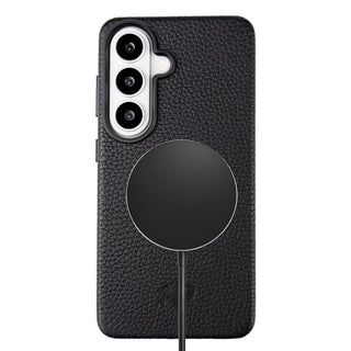 Barlow Leather Snap - On Case – Galaxy S26 Plus, Pebble Black - BlackBrook Case