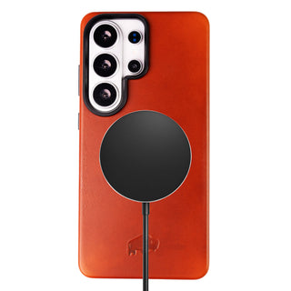 Barlow Leather Snap - On Case – Galaxy S26 Ultra, Burnished Tan - BlackBrook Case