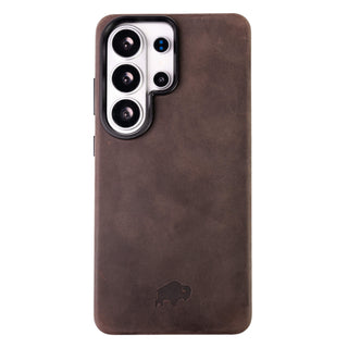 Barlow Leather Snap - On Case – Galaxy S26 Ultra, Distressed Coffee - BlackBrook Case