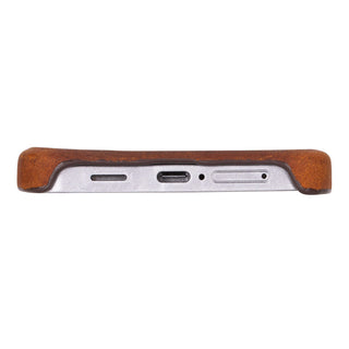 Barlow Leather Snap-On Case – Galaxy S25, Golden Brown