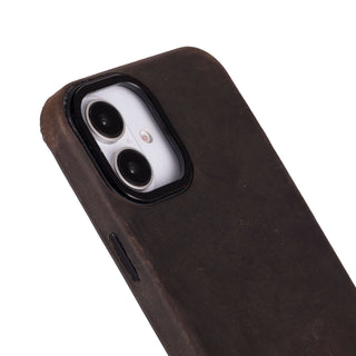 Barlow Leather MagSafe Case- iPhone 16 Plus, Distressed Coffee