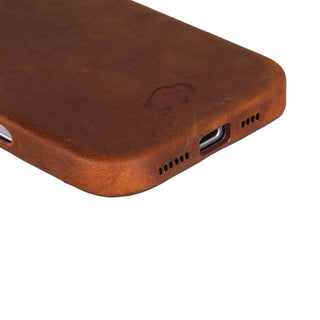 Barlow Leather MagSafe Case- iPhone 16 Plus, Golden Brown