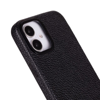 Barlow Leather MagSafe Case- iPhone 16 Plus, Pebble Black