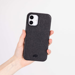 Barlow Leather MagSafe Case- iPhone 16 Plus, Pebble Black