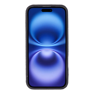 Barlow Leather MagSafe Case- iPhone 16 Plus, Pebble Black