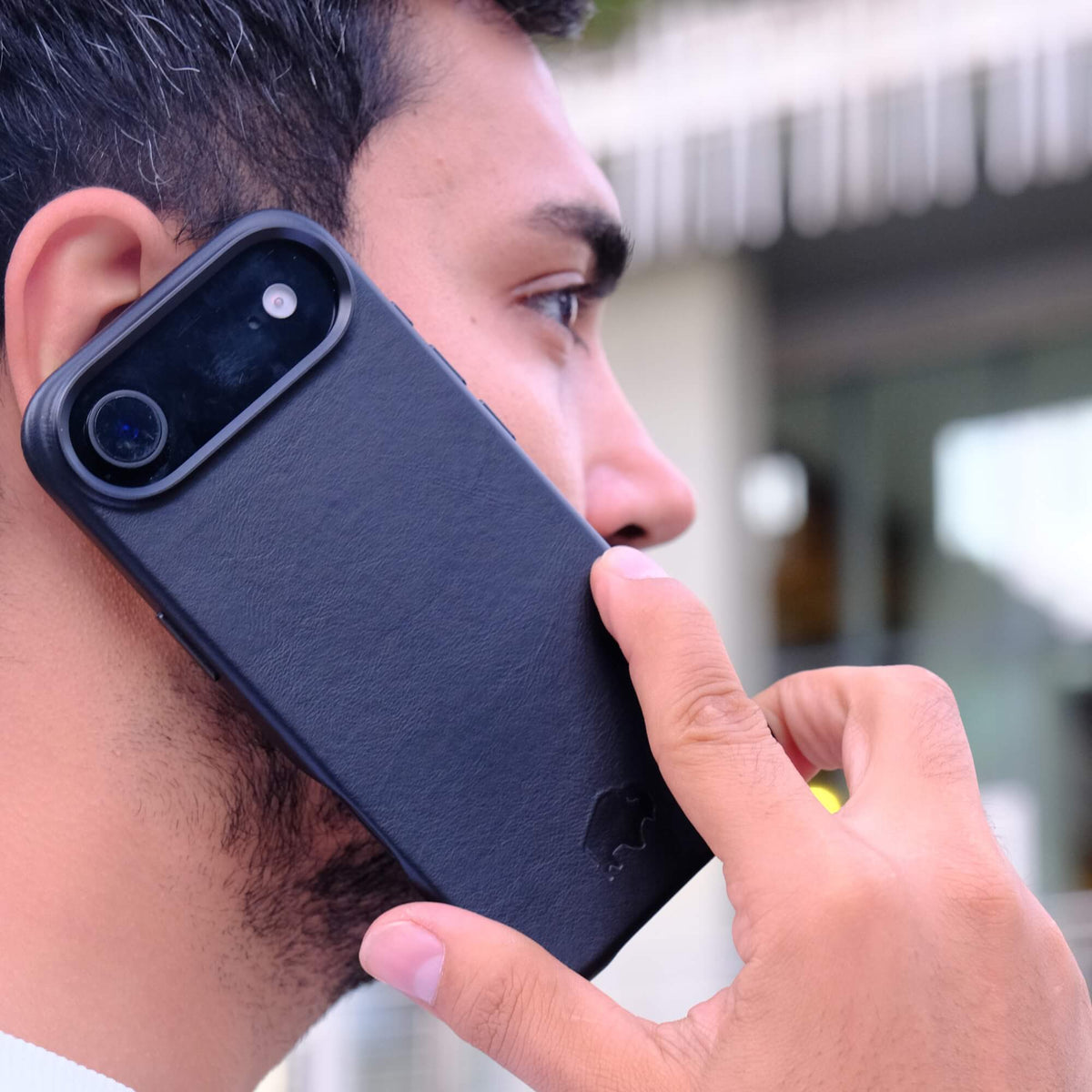 <h2><span class="metafield-multi_line_text_field">From work to weekends, the slim leather build offers durable protection while keeping your phone stylish and pocket-friendly. Metal button and metal camera ring protects your iPhone.</span></h2>