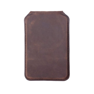 Baron Leather MagSafe Wallet with Stand, Distressed Coffee - BlackBrook Case