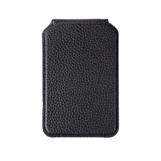 Baron Leather MagSafe Wallet with Stand, Pebble Black - BlackBrook Case