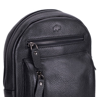 Blake Crossbody Leather Bag, Pebble Black - BlackBrook Case