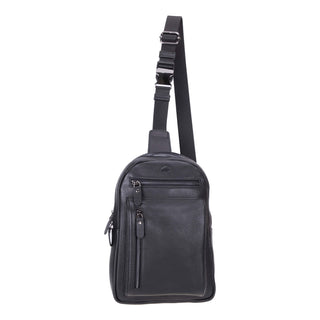 Blake Full‑Grain Leather Crossbody Bag, Black - BlackBrook Case