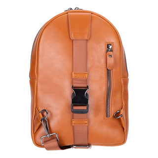 Blake Full‑Grain Leather Crossbody Bag, Tan - BlackBrook Case