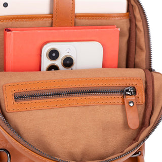 Blake Full‑Grain Leather Crossbody Bag, Tan - BlackBrook Case