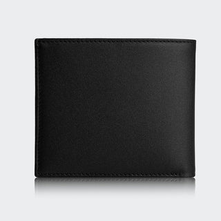 Bologna Men’s Leather Bifold Wallet with Coin Pocket – Mapi Edition, Black & Beige - Mapi