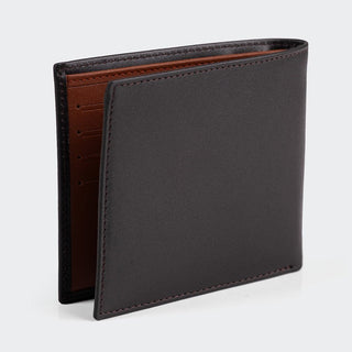 Bologna Men’s Leather Bifold Wallet with Coin Pocket – Mapi Edition, Brown & Tan - Mapi
