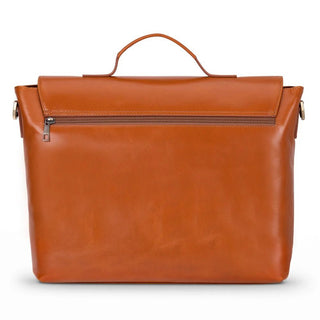 Bradford Satchel & Briefcase 17", Burnished Tan - BlackBrook Case