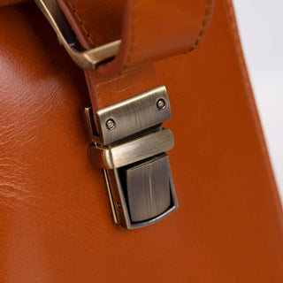 Bradford Satchel & Briefcase 17", Burnished Tan - BlackBrook Case