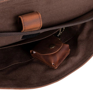Bradford Satchel & Briefcase 17", Distressed Coffee - BlackBrook Case