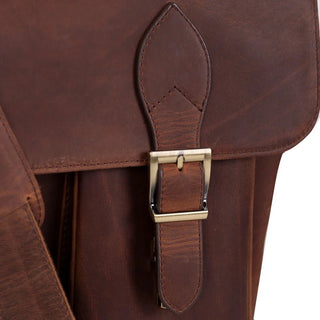 Bradford Satchel & Briefcase 17", Distressed Coffee - BlackBrook Case