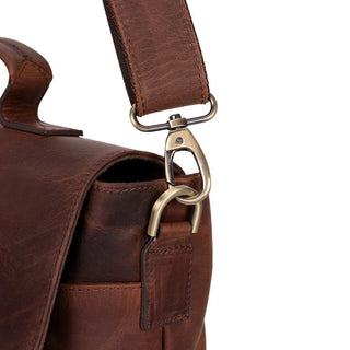 Bradford Satchel & Briefcase 17", Distressed Coffee - BlackBrook Case
