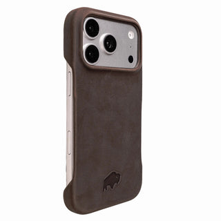 Burkley 2-in-1 Full-Grain Leather Detachable Wallet Case for iPhone 17 Pro Max, Distressed Coffee - BlackBrook Case