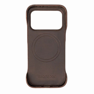 Burkley 2-in-1 Full-Grain Leather Detachable Wallet Case for iPhone 17 Pro Max, Distressed Coffee - BlackBrook Case