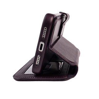 Burkley 2-in-1 Full-Grain Leather Detachable Wallet Case for iPhone 18 Pro Max, Burgundy - BlackBrook Case