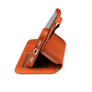 Burkley 2-in-1 Full-Grain Leather Detachable Wallet Case for iPhone 18 Pro Max, Burnished Tan - BlackBrook Case