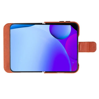 Burkley Detachable Wallet Case for iPhone Duo, Burnished Tan - BlackBrook Case