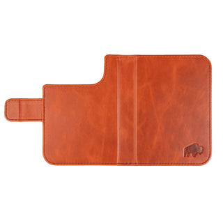 Burkley Detachable Wallet Case for iPhone Duo, Burnished Tan - BlackBrook Case