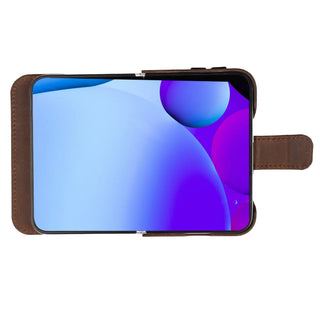 Burkley Detachable Wallet Case for iPhone Duo, Distressed Coffee - BlackBrook Case