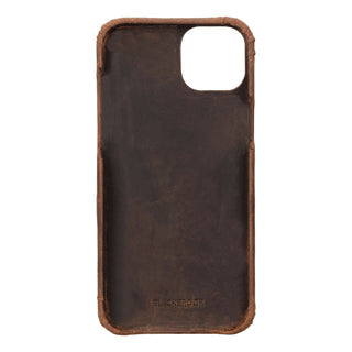 Burkley iPhone 14 Plus Wallet Case, Distressed Coffee - BlackBrook Case