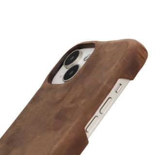 Burkley iPhone 14 Plus Wallet Case, Distressed Coffee - BlackBrook Case