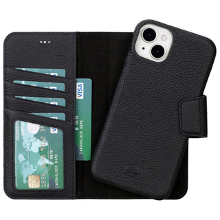 Burkley iPhone 14 Plus Wallet Case, Pebble Black - BlackBrook Case