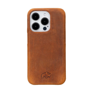 Burkley iPhone 14 Pro Wallet Case, Golden Brown - BlackBrook Case