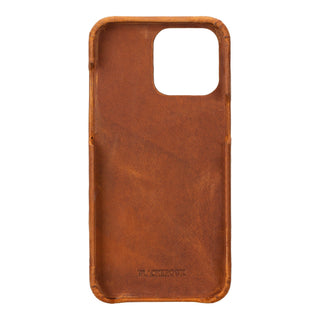 Burkley iPhone 15 Plus Wallet Case, Golden Brown - BlackBrook Case