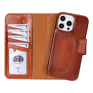 Burkley iPhone 16 Pro Max Wallet Case, Burnished Tan - BlackBrook Case