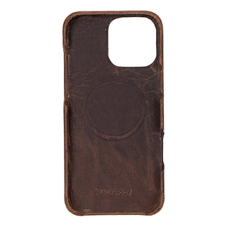 Burkley iPhone 16 Pro Max Wallet Case, Distressed Coffee - BlackBrook Case