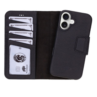 Burkley iPhone 16 Wallet Case, Pebble Black - BlackBrook Case