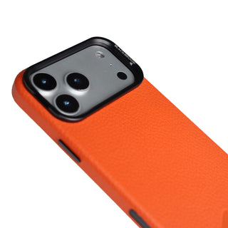 Burkley Leather 2 in 1 Wallet Case - iPhone 17 Pro Max, Pebble Orange - BlackBrook Case