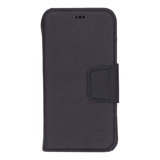 Burkley Leather 2 in 1 Wallet Case - iPhone 17 Pro, Pebble Black - BlackBrook Case