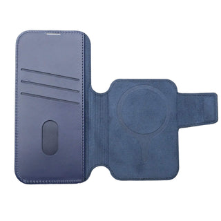 Burkley Leather MagSafe Wallet Only Case - iPhone 17 Pro, Deep Blue - BlackBrook Case