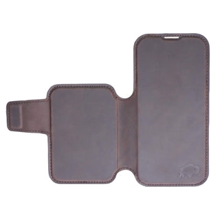 Burkley Leather MagSafe Wallet Only Case - iPhone 17 Pro, Distressed Coffee - BlackBrook Case