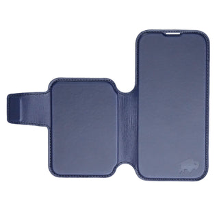 Burkley Leather MagSafe Wallet Only Case - iPhone 17 Pro Max, Deep Blue - BlackBrook Case